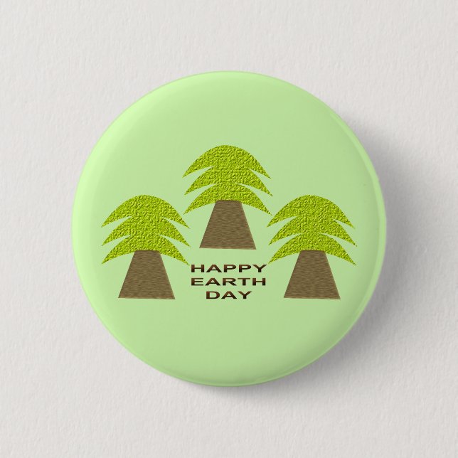 Earth Day Trees Button (Front)