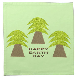 Earth Day Trees Cloth Napkin