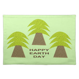 Earth Day Trees Cloth Placemat
