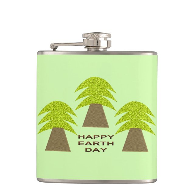Earth Day Trees Flask (Front)