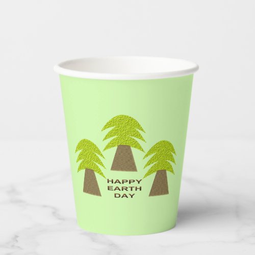 Earth Day Trees Paper Cups