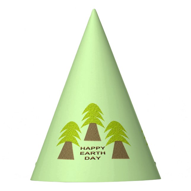 Earth Day Trees Party Hat (Front)