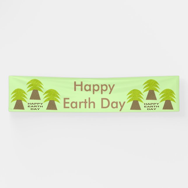 Earth Day Trees Personalized Banner (Horizontal)