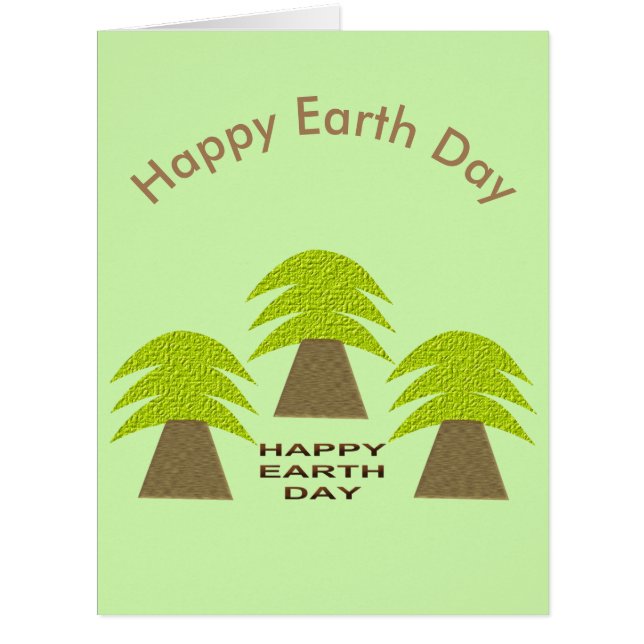 Earth Day Trees Personalized Cards (Front)