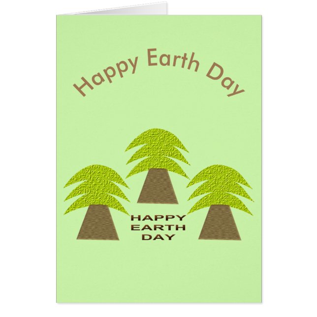 Earth Day Trees Personalized Cards (Front)