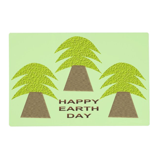 Earth Day Trees Personalized Placemat (Front)