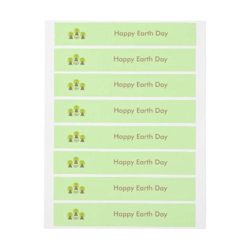 Earth Day Trees Personalized Wrap Around Address Label