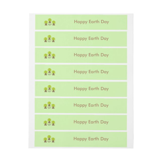 Earth Day Trees Personalized Wrap Around Address Label (Sheet)