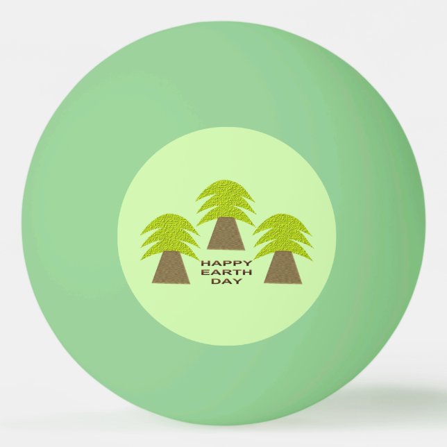 Earth Day Trees Ping Pong Ball (Front)