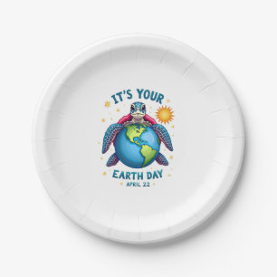 Earth Day Turtle Design April 22 For Nature Lovers Paper Plates