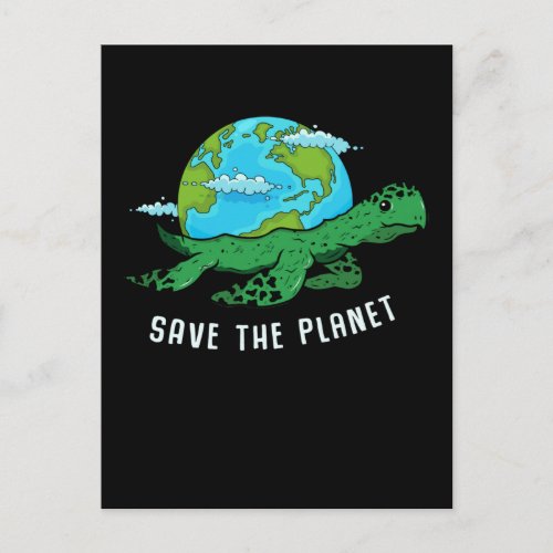 Earth Day Turtle Lover Ocean Save Recycle Planet Postcard