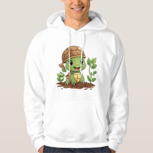 Earth Day Turtle Vibrant Eco_Friendly Design  Hoodie