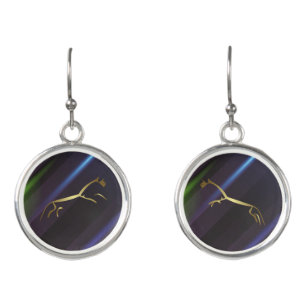 Earth Day - Uffington Gold Horse Earrings