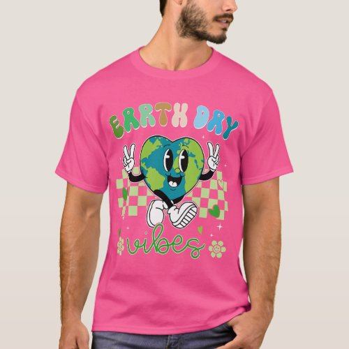 Earth Day Vibes Groovy Lover Planet World Environm T_Shirt