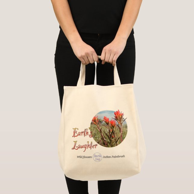 Earth Day Wildflower Grocery Tote Bag (Front (Product))