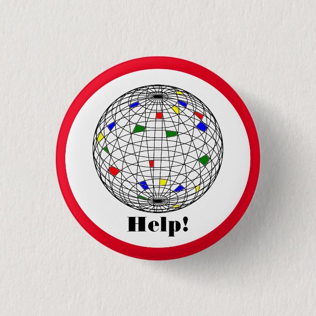 Earth Day,wireframe, personalized Button (Front)