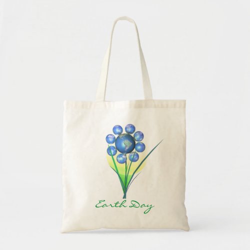 Earth Day World Flower Tote Bag