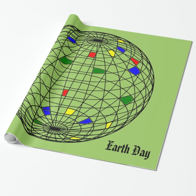 Earth Day Wrapping Paper (Unrolled)