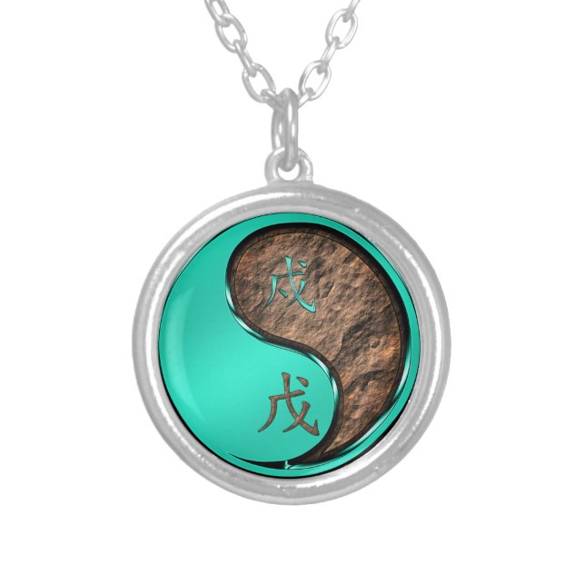 Earth Dog Silver Plated Necklace (Front)