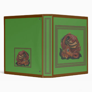 Earth Dragon big eye fantasy art Binder Folder