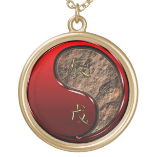 Earth Dragon Gold Plated Necklace