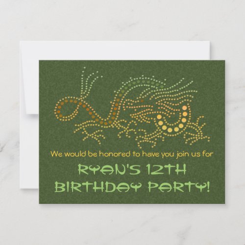 Earth Dragon Party Invitation