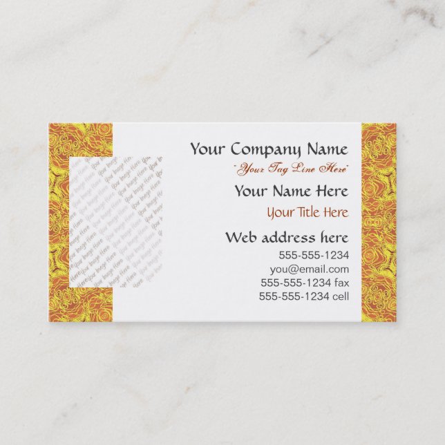 EARTH Element Contours Pattern Business Card (Front)