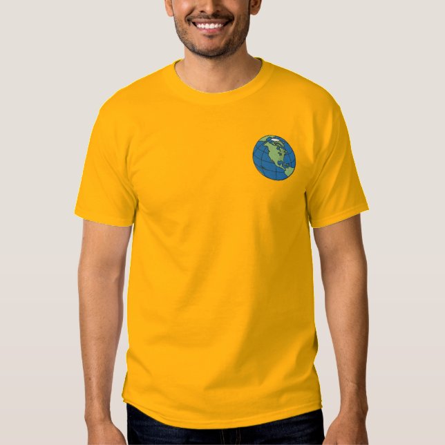 Earth Embroidered T-Shirt (Front)
