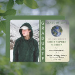 Earth Environmental Science Graduate Graduation  A Announcement<br><div class="desc">Classy and modern in a simple design Environmental Science degree "Graduate" photo graduation announcement design.</div>