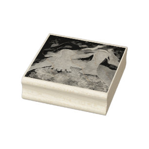 Earth Feet Toes Clouds Angel Maureen Girard Rubber Stamp