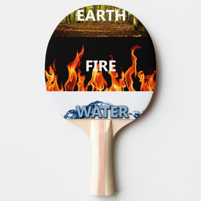 Earth,Fire and Water Ping Pong Paddle (Front)