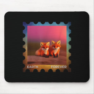 Earth Forever Environmental Protection Stamp Sunse Mouse Pad
