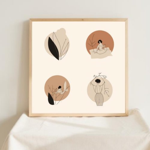 Earth & Form – Minimalist Botanical Art VIII Poster