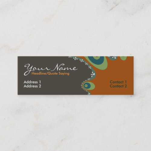 Earth fractal Profile Card Business Cards
