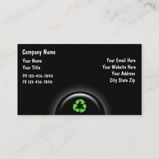Customizable Earth Friendly Business Cards