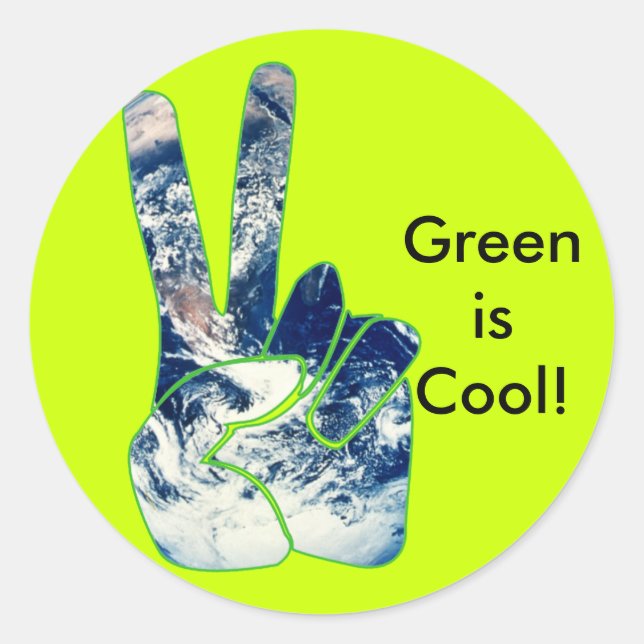 Earth Friendly Classic Round Sticker (Front)