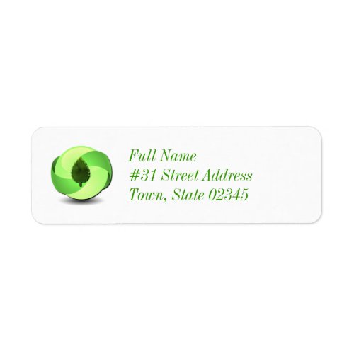 Earth Friendly Return Address Label