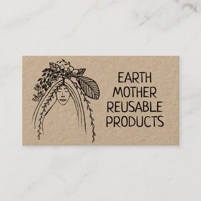 Earth Friendly Reusable Zero Waste Products Business Card (Front)