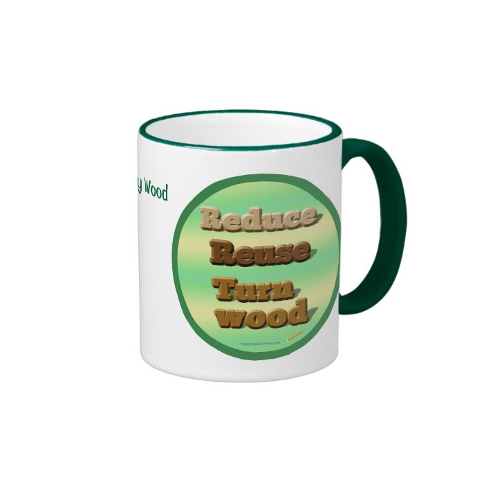 Earth Friendly Woodturning Green Personalized Mug