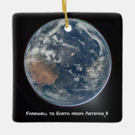 Earth From Artemis II Ceramic Ornament