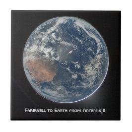 Earth From Artemis II Ceramic Tile
