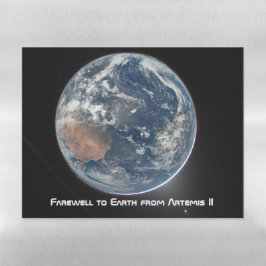 Earth From Artemis II Magnetic Dry Erase Sheet