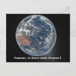 Earth From Artemis II Postcard