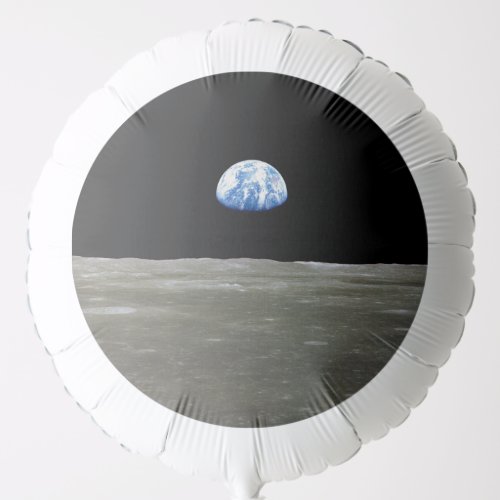 Earth from Moon in Black Space Earthrise Balloon