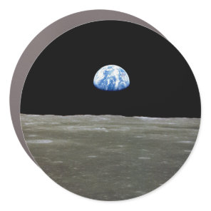 Earth from Moon in Black Space: Earthrise Car Magnet