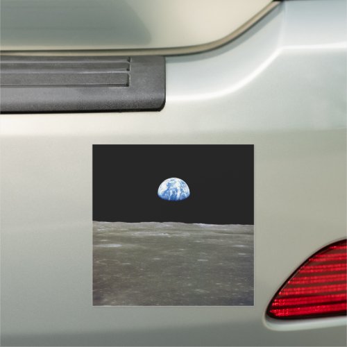 Earth from Moon in Black Space Earthrise Car Magnet