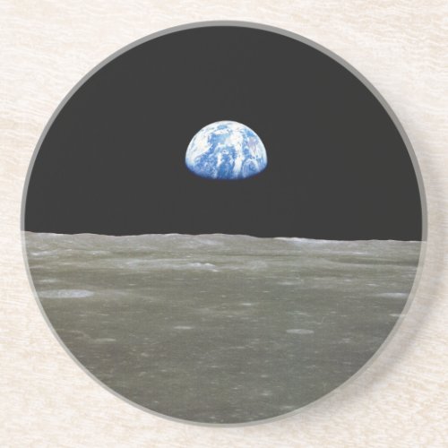 Earth from Moon in Black Space Earthrise Coaster