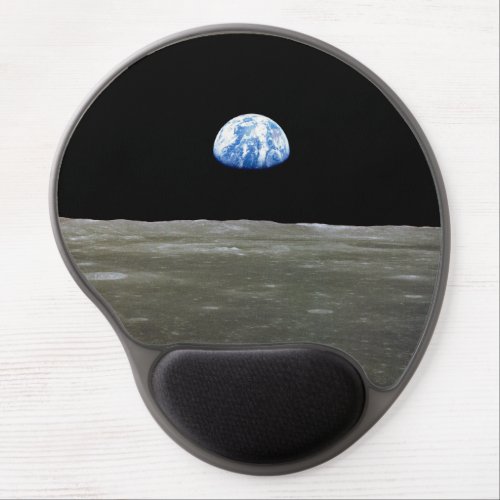 Earth from Moon in Black Space Earthrise Gel Mouse Pad