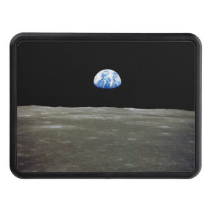 Earth from Moon in Black Space: Earthrise Hitch Cover