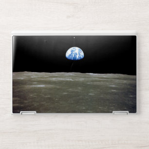 Earth from Moon in Black Space: Earthrise HP Laptop Skin